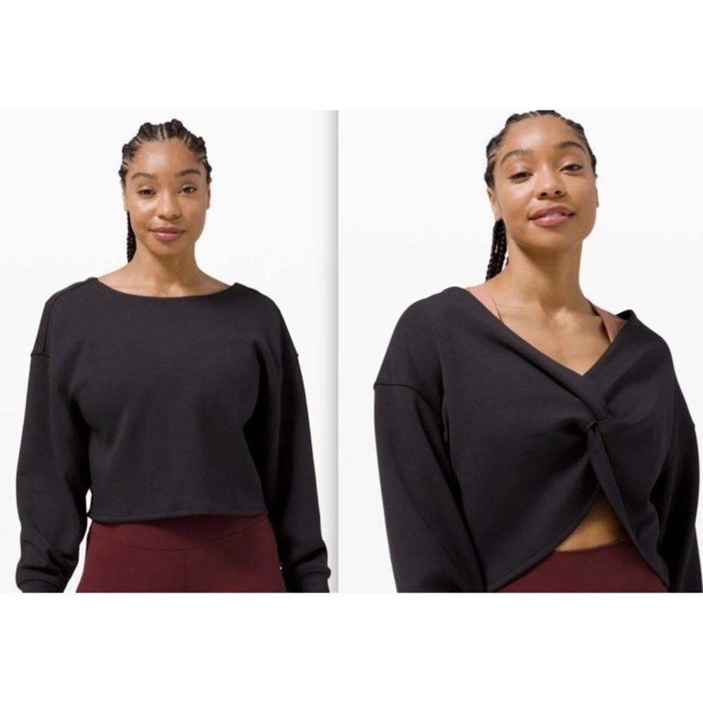 Lululemon Crossover Front And Back Black Size 8